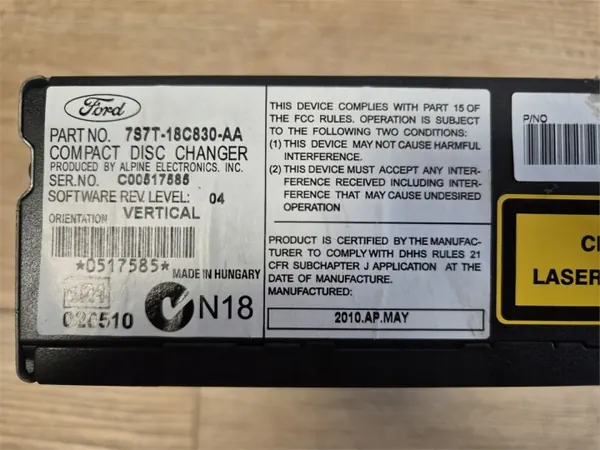 Trocador CD Ford Mondeo MK4 OEM 7S7T-18C830-AA image 3