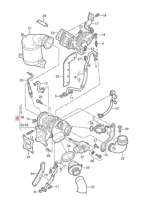 Audi OE 06K145713H Turbocompresor image 2
