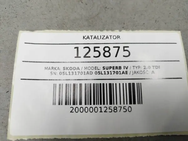 Katalysator OEM 05L131701AD/05L131701AE image 9