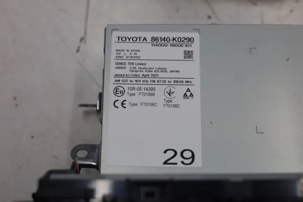 Radio Navigation Toyota Yaris IV OEM 86140K0290 image 3