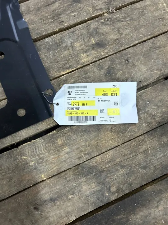 Renfort cloison arrière OEM 8w9813307a Audi A4 B9 image 3