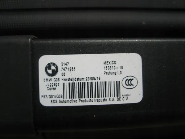 BMW X3 G01 X3M F97 G08 kofferbakrolgordijn OEM 7471986 image 8