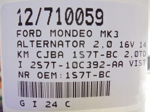 Vaihtovirtageneraattori Ford 2.0 16V 146KM image 8