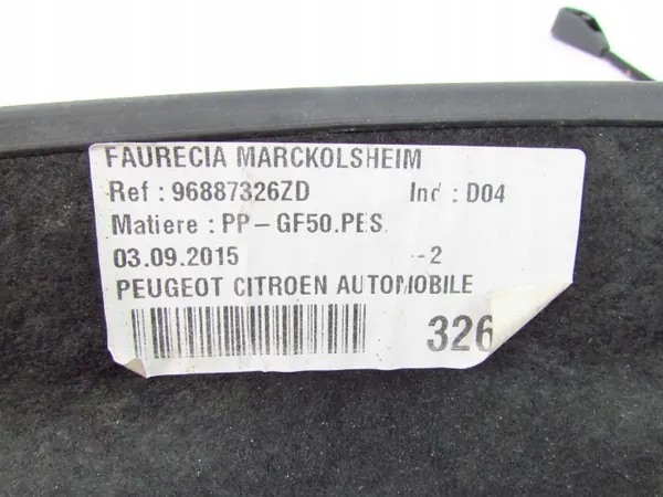 Étagre de coffre Citroen DS4 OEM 96887326ZD 2011-2018 image 7