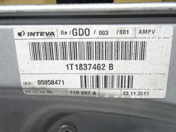 Elevador de vidro dianteiro direito VW Touran I 2003-2010 1T1837462B image 5