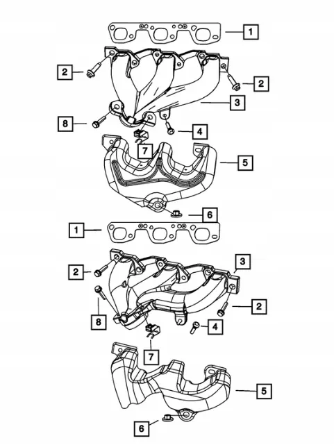 Vasen pakoputken suojus OEM 4666037AA Jeep image 4