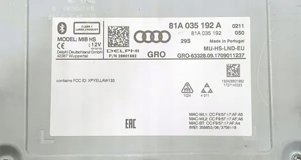 OEM 81A035192A MMI 3G+ MIB High Navi Audi A3 8V:lle image 8