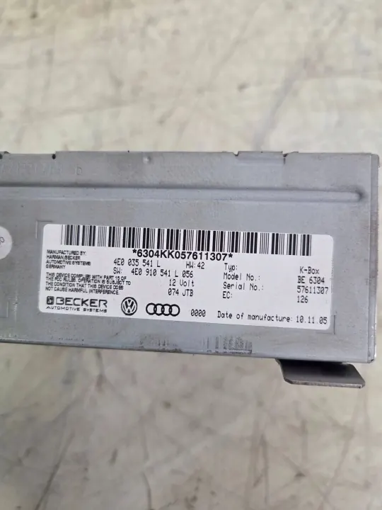 Radio Tuner Modul Audi A8 D3 OEM 4E0035541L image 3