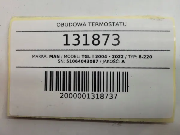 MAN TGL termostaatin kotelo OEM 51064043087 image 6