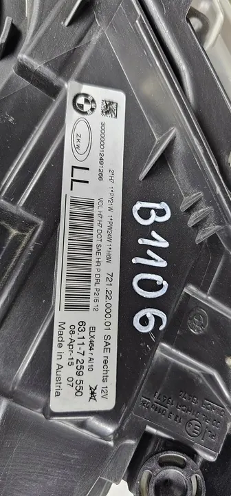 Farol Direito BMW OE 7259550 image 2