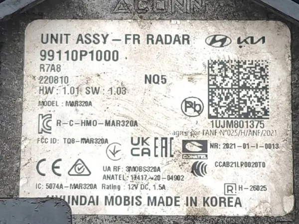 KIA Sportage Tempomat Radar OEM 99110P1000 image 6