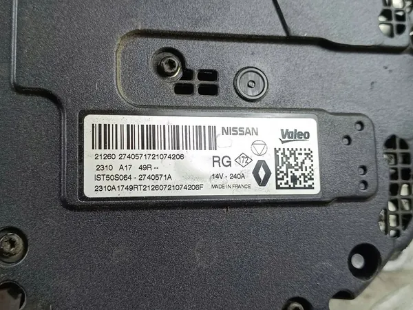 2022 Nissan Qashqai J12 Alternator 2310A1749R image 6
