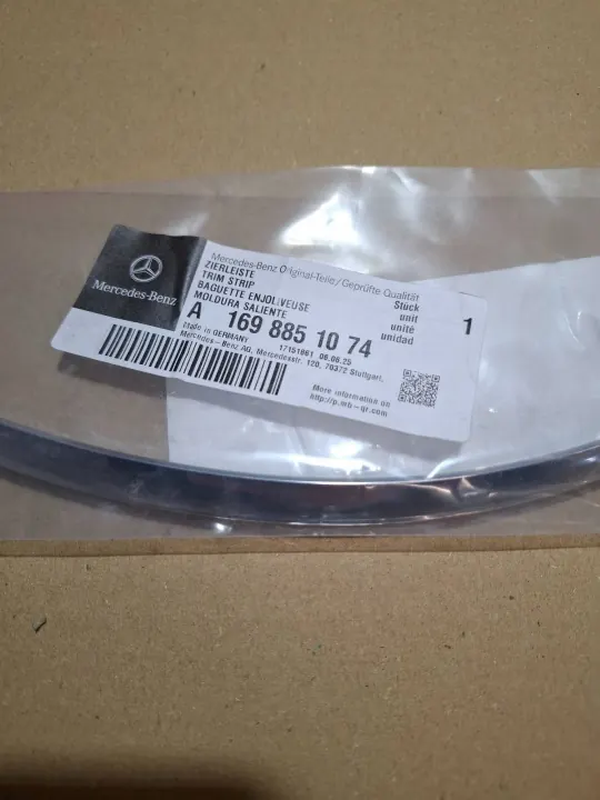 Mercedes A-klasse W169 Achterbumper Rechter Chromstrip OEM image 3