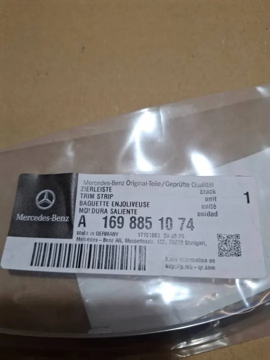 Mercedes A-klasse W169 Achterbumper Rechter Chromstrip OEM image 9