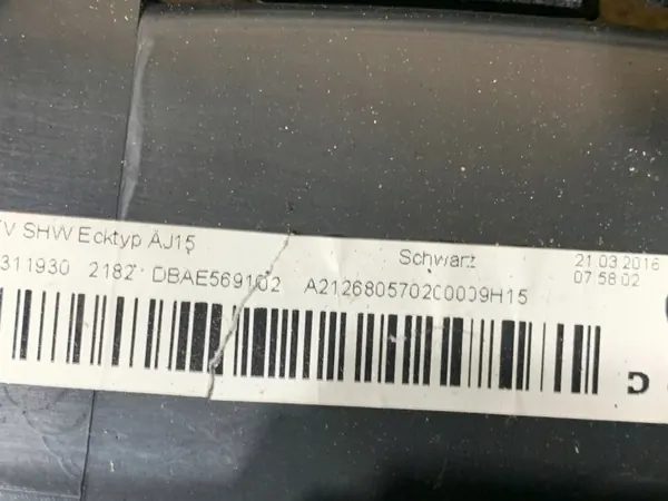 Armleuningtunnel Mercedes W212 OEM A2126805702 image 6