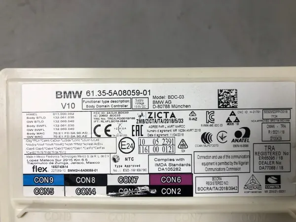 Módulo Confort BDC OEM 61355A08059 BMW 3 G20 image 5