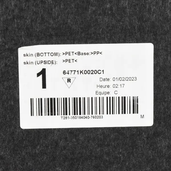 Kofferbakmat OEM 64771-K0020 voor Toyota Yaris IV image 4