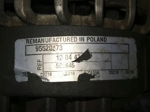 Vaihtovirtageneraattori Opel Zafira B Astra H 1.9 CDTI image 10