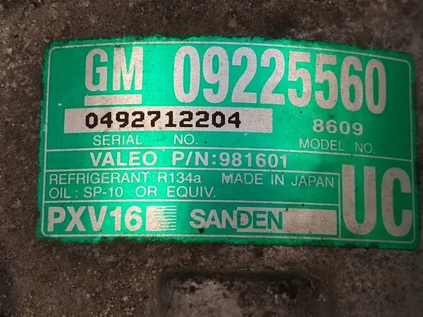 Ilmastointikompressori Opel Saab 2.0T GM 09225560 image 3
