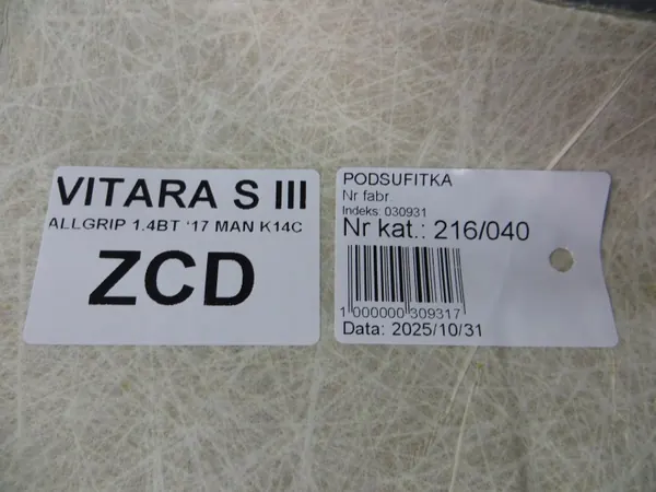 Ciel de toit Suzuki OE OEM 216/040 pour Vitara III image 5