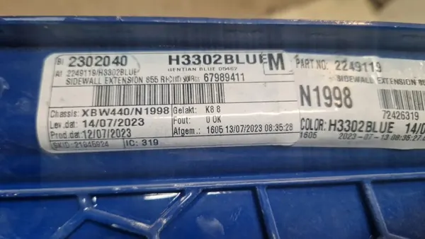 DAF XG/XG+/XF hytssidopanel OEM 2587826 image 3