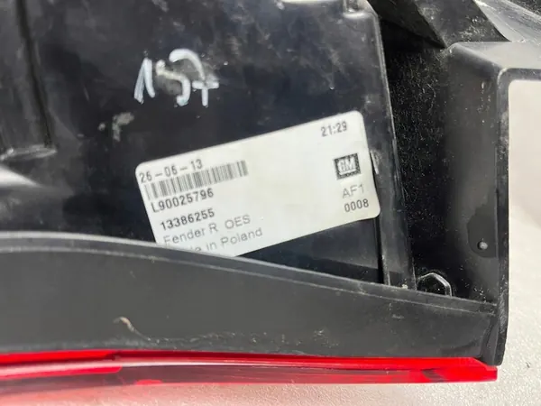 Höger baklykta Opel Astra J GTC OEM 13386255 image 3