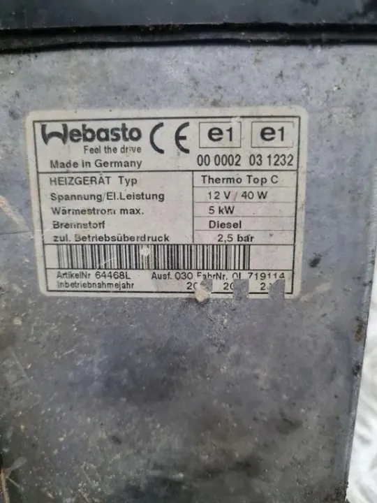 Webasto parkeerverwarming OEM 000002031232 compleet image 5