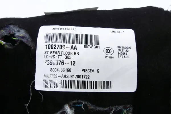 Golvisolering OEM 7398076 för BMW X3 G01 LCI image 5