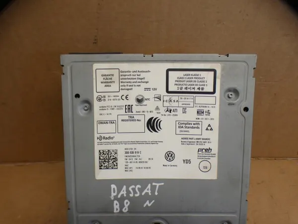 Lector Radio Navi VW Passat B8 Golf VII OEM 3Q0035819C image 3