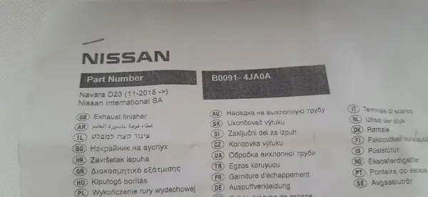Nissan Navara D23 Endschalldämpfer OEM B0091-4JA0A image 7
