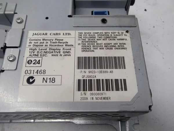 Écran de navigation Jaguar XF OEM 9X2310E889AB Occasion image 5