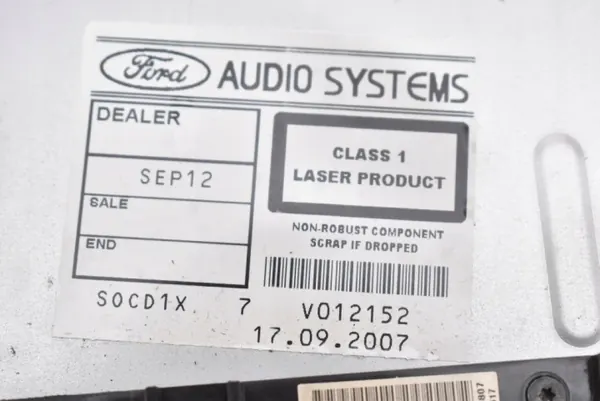Rádio Sony CD OEM 7S7T-18C939-AF para Ford Mondeo MK4 image 6