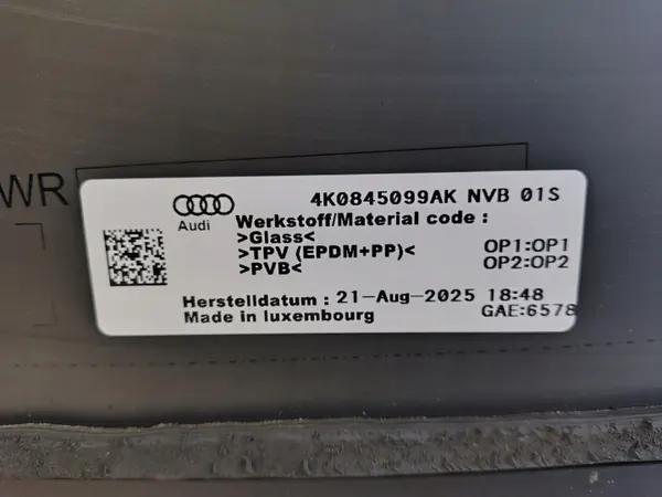 Pare-brise Audi A6 C8 OEM 4K0845099AK avec caméra image 5