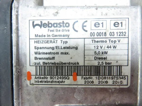 Webasto 9012495Q Gebrauchtes Heizteil für Ford image 5