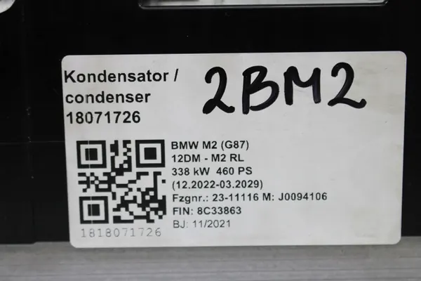 OEM bt-cars-31735 AC-kondensor för BMW M2 G87 image 7