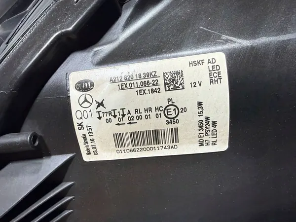 MERCEDES E W 212 LIFT Rechter LED Lamp A2128201839 image 6