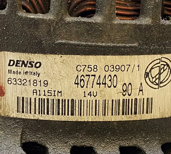 ALTERNATOR FIAT DOBLO I 1.9 JTD 90A OEM 46774430 image 9
