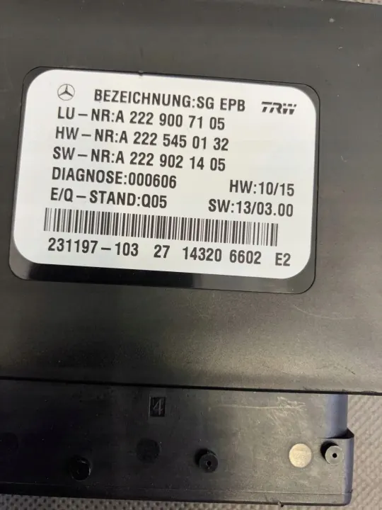 Mercedes Handbremse Steuermodul A2229007105 image 3