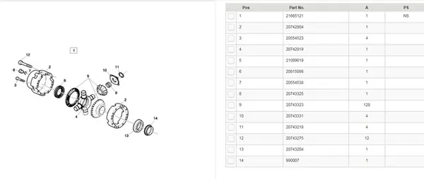 Différentiel VOLVO FE RTH2180 Meritor image 6