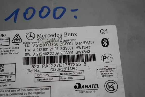 OEM A2129001826 Mercedes W212 Navigationsgerät image 3