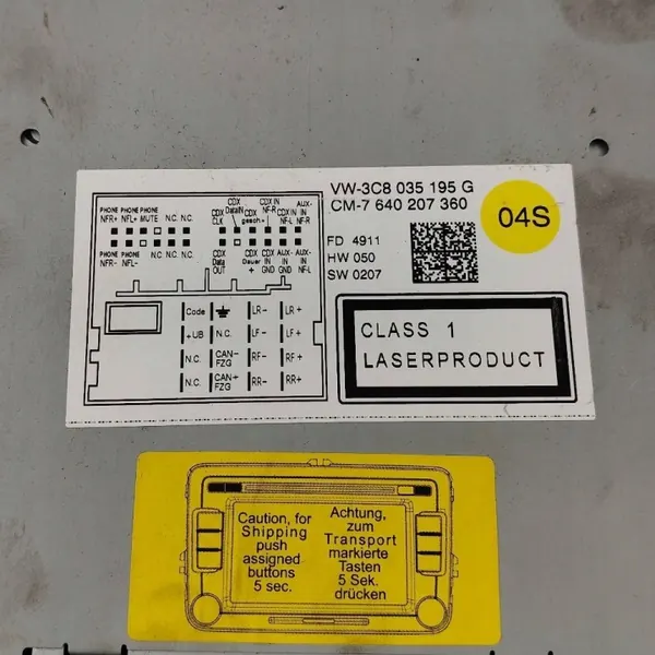 Radio-Panel OEM 3C8035195G für Passat B7 - Gebraucht image 6