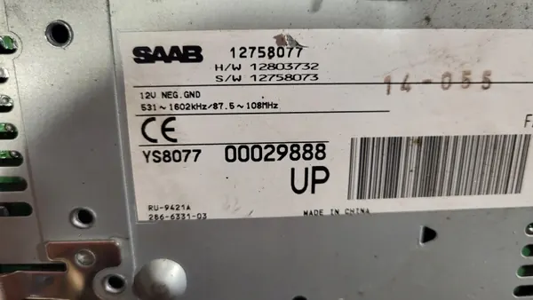 Saab 9-3 II 02-07 vaihdevipu OEM 12758077 image 6