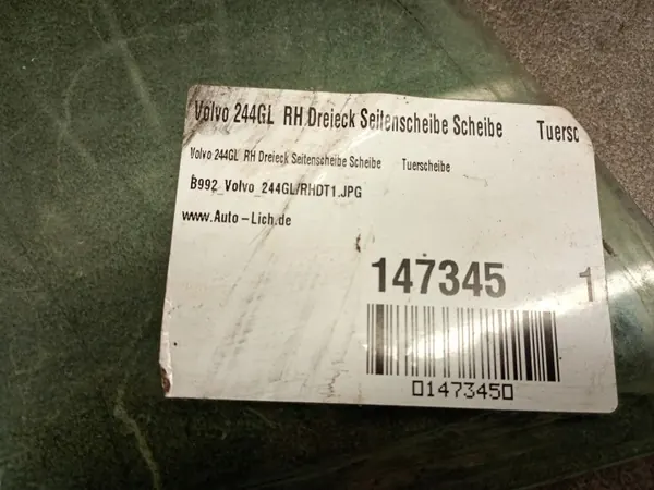 Volvo 244GL rechte Heckscheibe OEM szyba prawy tyl image 3