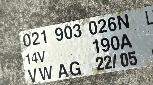 Vaihtovirtageneraattori Porsche Cayenne I 955 3.2 021903026N image 4