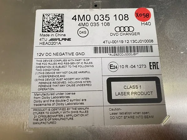 Audi DVD-vaihtaja OEM 4M0035108 A6 A7 4G C7 image 3