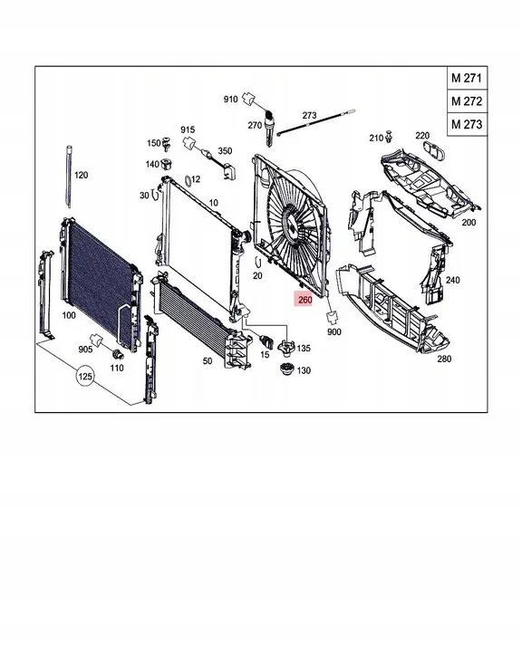 MERCEDES-BENZ W212 E-CLASS Koelventilator Behuizing A2125000493 image 2