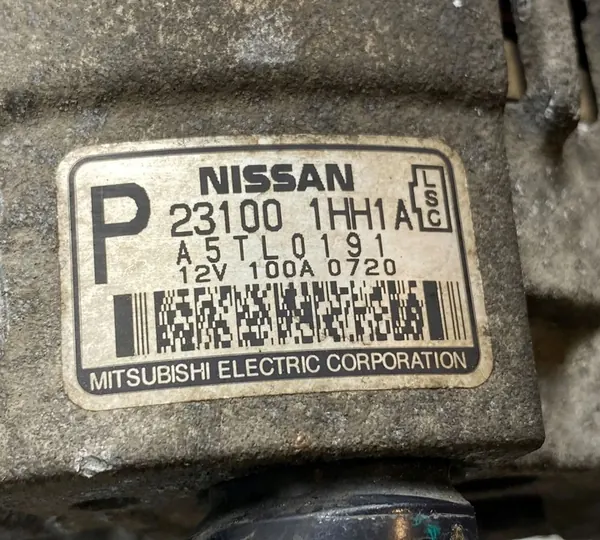 Vaihtovirtageneraattori Nissan Micra 2011 OE 23100-1HH1A image 7