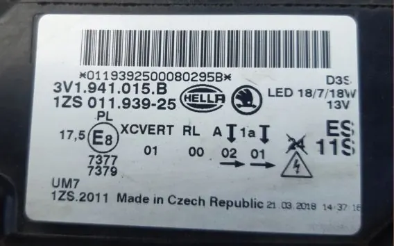 SKODA SUPERB III Bi-Xenon LED Ajovalot Vasemmalle Oikealle image 7