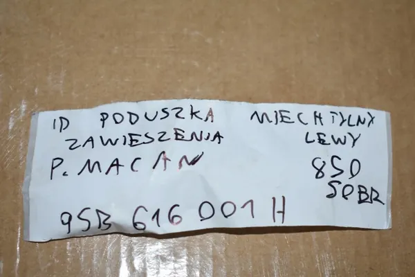 Luftfjädring OEM 95B616001H bak vänster Porsche Macan image 4