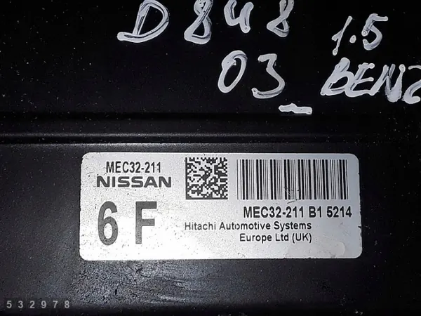 2003 Nissan Almera ECU MEC32211 1.5 Essence image 4